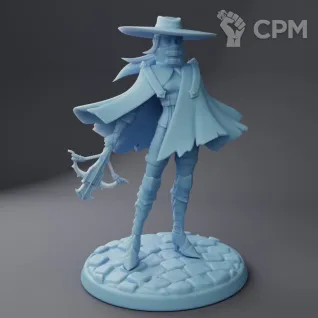 Описание картинки Vladimira the Hunter ( Female Vampire Hunter / Human Ranger with Hand Crossbow / Fighter ) от PocketSized Prints по цене 250руб | Свободный Рынок Миниатюр - СРМ