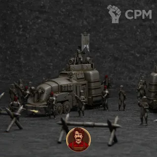 Описание картинки TRENCH CRUSADE - NEW ANTIOCH - AEGIS SENTINEL (HALF-TRACK + WHEELS) от Manufactorum76 по цене 2 200руб | Свободный Рынок Миниатюр - СРМ