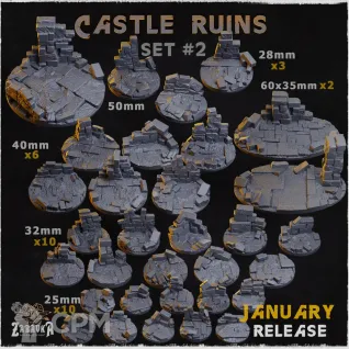 Описание картинки Castle Ruins топперы от Studio Cockatoo по цене 3 850руб | Свободный Рынок Миниатюр - СРМ
