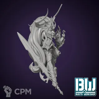 Описание картинки Dark Elves Queen (Bust) от Naggaroth Night по цене 1 500руб | Свободный Рынок Миниатюр - СРМ