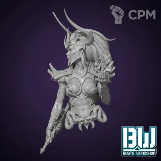 Описание картинки Dark Elves Queen (Bust) от Naggaroth Night по цене 1 500руб | Свободный Рынок Миниатюр - СРМ