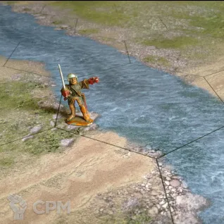Описание картинки Игровое поле Переправа bm018A 60"х44" от WargamePrint по цене 2 450руб | Свободный Рынок Миниатюр - СРМ