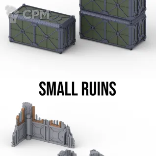 Описание картинки Бронированный комплекс\Armored Ruins set . от WebWay 3D по цене 10 000руб | Свободный Рынок Миниатюр - СРМ