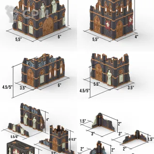 Описание картинки Готический собор\Gothic Ruins set от WebWay 3D по цене 10 000руб | Свободный Рынок Миниатюр - СРМ