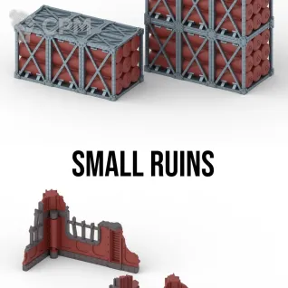 Описание картинки Индустриальная зона\Industrial Ruins set от WebWay 3D по цене 10 000руб | Свободный Рынок Миниатюр - СРМ