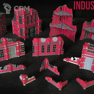 Описание картинки Индустриальная зона\Industrial Ruins set от WebWay 3D по цене 10 000руб | Свободный Рынок Миниатюр - СРМ