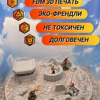 Описание картинки Террейн Warhammer "Укрепления №1" (0061) от Студия  по цене 1 100руб | Свободный Рынок Миниатюр - СРМ