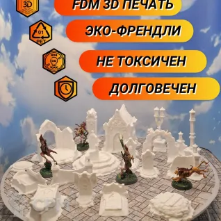 Описание картинки Террей ДнД "Кладбище №1" (0080) от Студия  по цене 1 450руб | Свободный Рынок Миниатюр - СРМ
