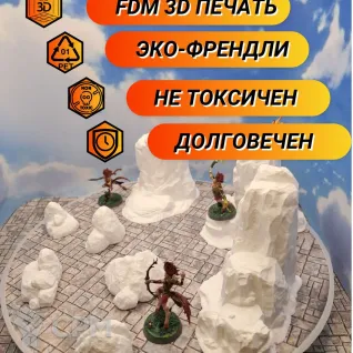 Описание картинки Террейн ДнД "Каменный ландшафт №1" (0087) от Студия  по цене 1 750руб | Свободный Рынок Миниатюр - СРМ