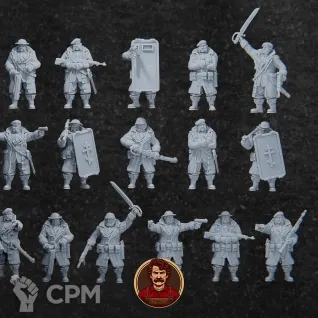Описание картинки TRENCH CRUSADE - PRINCIPALITY OF NEW ANTIOCH - LIEUTENANT SET от Manufactorum76 по цене 3 000руб | Свободный Рынок Миниатюр - СРМ