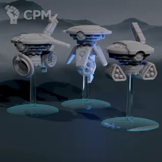Описание картинки Tau Drones от Dr. Printicus по цене 300руб | Свободный Рынок Миниатюр - СРМ