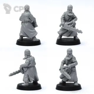 Описание картинки Монах с пилой (preacher, priest) от Forfun Miniatures по цене 315руб | Свободный Рынок Миниатюр - СРМ