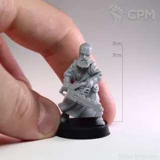 Описание картинки Монах с пилой (preacher, priest) от Forfun Miniatures по цене 315руб | Свободный Рынок Миниатюр - СРМ