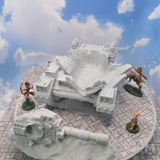 Описание картинки Террейн Warhammer "Танк с башней" (0021) от Студия  по цене 3 350руб | Свободный Рынок Миниатюр - СРМ