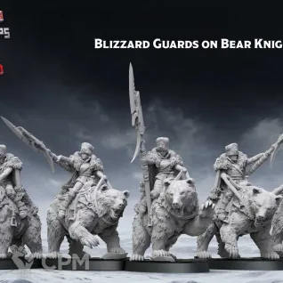 Описание картинки Blizzard Guards on Bear от Manufactorum76 по цене 650руб | Свободный Рынок Миниатюр - СРМ