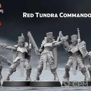 Описание картинки Red Tundra Commandos от Manufactorum76 по цене 1 700руб | Свободный Рынок Миниатюр - СРМ