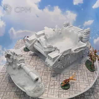 Описание картинки Террейн Warhammer "Танк с башней" (0021) от Студия  по цене 3 350руб | Свободный Рынок Миниатюр - СРМ