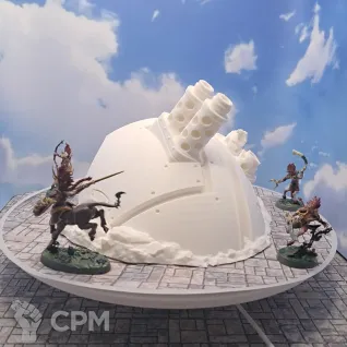 Описание картинки Террейн Warhammer "Останки титана" (0028) от Студия  по цене 2 100руб | Свободный Рынок Миниатюр - СРМ