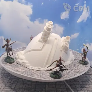 Описание картинки Террейн Warhammer "Останки титана" (0028) от Студия  по цене 2 100руб | Свободный Рынок Миниатюр - СРМ