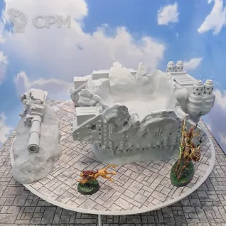 Описание картинки Террейн Warhammer "Танк с башней" (0021) от Студия  по цене 3 350руб | Свободный Рынок Миниатюр - СРМ