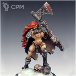Описание картинки Female Barbarian (Limited Edition) от OldHammer Мастерская по цене 500руб | Свободный Рынок Миниатюр - СРМ