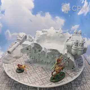 Описание картинки Террейн Warhammer "Танк с башней" (0021) от Студия  по цене 3 350руб | Свободный Рынок Миниатюр - СРМ