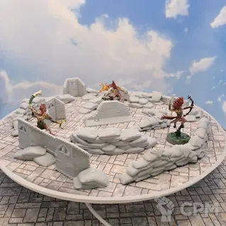 Описание картинки Террейн Warhammer "Укрепления №3" (0062) от Студия  по цене 950руб | Свободный Рынок Миниатюр - СРМ