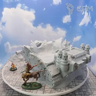 Описание картинки Террейн Warhammer "Танк с башней" (0021) от Студия  по цене 3 350руб | Свободный Рынок Миниатюр - СРМ