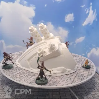 Описание картинки Террейн Warhammer "Останки титана" (0028) от Студия  по цене 2 100руб | Свободный Рынок Миниатюр - СРМ