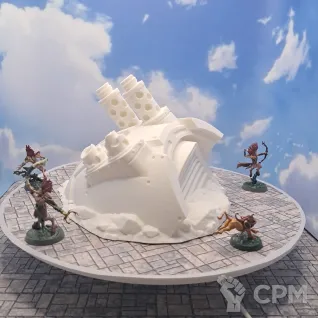 Описание картинки Террейн Warhammer "Останки титана" (0028) от Студия  по цене 2 100руб | Свободный Рынок Миниатюр - СРМ