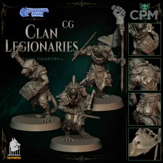 Описание картинки Clan Legionaries Command от Manufactorum76 по цене 500руб | Свободный Рынок Миниатюр - СРМ
