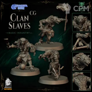 Описание картинки Clan Slaves Command от Manufactorum76 по цене 500руб | Свободный Рынок Миниатюр - СРМ