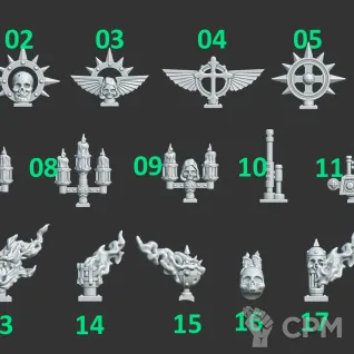 Описание картинки Аксессуары Black Templar от Kapers Point по цене 35руб | Свободный Рынок Миниатюр - СРМ
