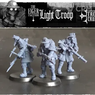 Описание картинки Mine Soldiers x3 от PocketSized Prints по цене 500руб | Свободный Рынок Миниатюр - СРМ