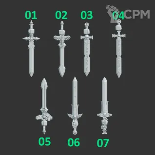 Описание картинки Black Templars Swords от Kapers Point по цене 44руб | Свободный Рынок Миниатюр - СРМ