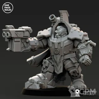 Описание картинки Votann Powersuit Champion 4 от Barduck Miniatures по цене 389руб | Свободный Рынок Миниатюр - СРМ