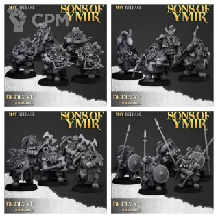 Описание картинки Dwarf Rangers от 3DPrintClub по цене 100руб | Свободный Рынок Миниатюр - СРМ