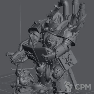 Описание картинки Chaos Space Marines Sorcerer от Studio Cockatoo по цене 363руб | Свободный Рынок Миниатюр - СРМ