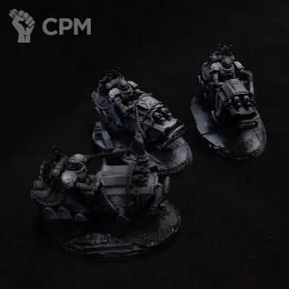 Описание картинки Outriders на грави мотоцыклах от Dark Craft Hobby по цене 1 750руб | Свободный Рынок Миниатюр - СРМ