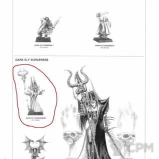 Описание картинки Dark Elves Sorceress от kirill23 по цене 3 000руб | Свободный Рынок Миниатюр - СРМ