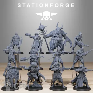 Описание картинки +Corrupted Guard Lechers + Культисты от WastelandMiniatures по цене 910руб | Свободный Рынок Миниатюр - СРМ