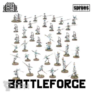 Описание картинки (Starter Set) Battleforce - Lumineth Realm-lords – Iliathan Warhost (15 литников) от WebWay по цене 9 250руб | Свободный Рынок Миниатюр - СРМ