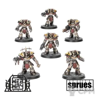 Описание картинки Cataphractii Terminators with Combi-bolters and Power Fists от WebWay по цене 2 662руб | Свободный Рынок Миниатюр - СРМ