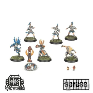 Описание картинки Blood Bowl Team - High Elf - The Caledor Dragons (половина) (1 литник) от WebWay по цене 1 375руб | Свободный Рынок Миниатюр - СРМ