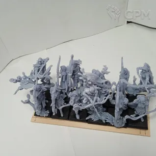 Описание картинки Лучники (Sylvan Archers (T9A) / Wood Elf Archers (TOW)) - 12 шт. от Syryus по цене 3 000руб | Свободный Рынок Миниатюр - СРМ