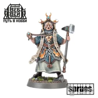 Описание картинки Mallus Forgepriest (1 литник) от WebWay по цене 770руб | Свободный Рынок Миниатюр - СРМ