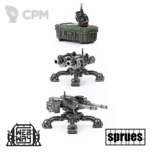 Описание картинки Trazior Pattern Sentry Guns (половина) (1 литник) от WebWay по цене 990руб | Свободный Рынок Миниатюр - СРМ