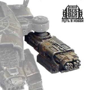 Описание картинки Warhound Titan - Chaos - Vulcan Mega Bolter от WebWay по цене 2 200руб | Свободный Рынок Миниатюр - СРМ