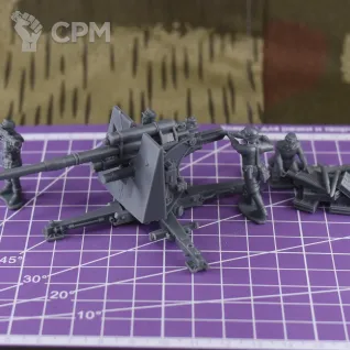 Описание картинки Немецкое орудие 8,8 cm FlaK 36 (версия DAK) с расчетом / масштаб 1:56 / 28mm от DModels по цене 550руб | Свободный Рынок Миниатюр - СРМ