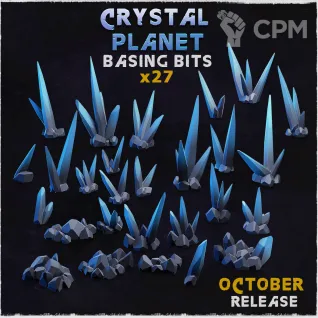 Описание картинки Crystal Planet - Basing Bits от Studio Cockatoo по цене 500руб | Свободный Рынок Миниатюр - СРМ